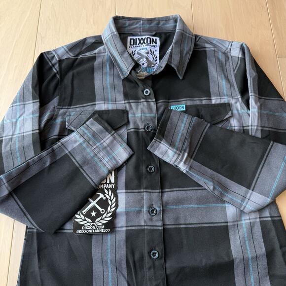 Dixxon Flannel Company Shirt Women's Medium Black The 9 Mil Flannel NWT - Picture 4 of 9